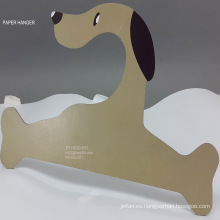 Perro de papel impreso tamaño grande de cartón percha